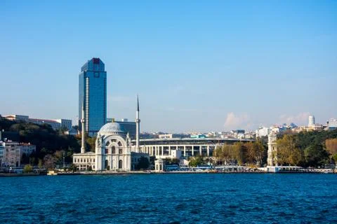 View to the Ortakoy mosque Stock Photos