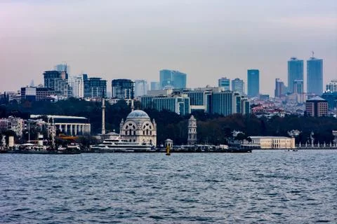 View to the Ortakoy mosque Stock Photos