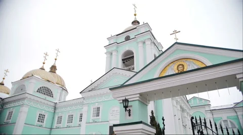 View of orthodox church. wide shot Stock Footage 59771300