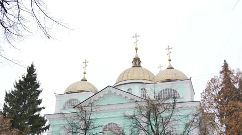 View of orthodox church. wide shot Video stock 59771668