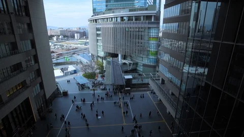 View of Osaka train station Video stock 127613615