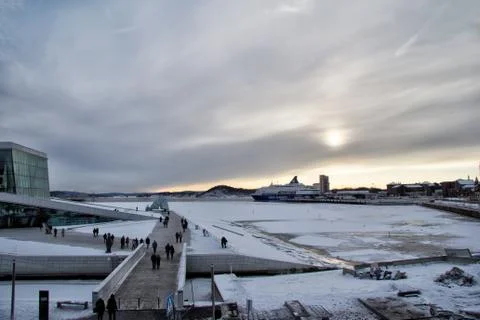View of oslo in winter time Stock Photos