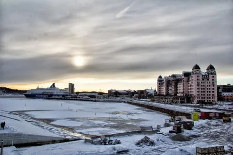 View of oslo in winter time Stock Photos