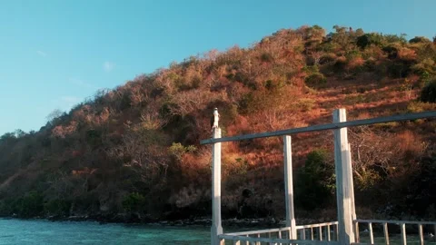 View of an osprey perched on a wooden post at Sabolo Island, Indonesia. Video stock 343685569