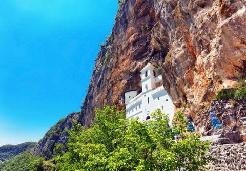 View on ostrog ortodox monastery. Stock Photos