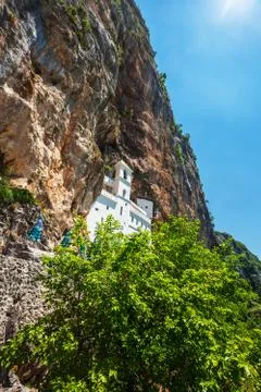 View on ostrog ortodox monastery. Stock Photos