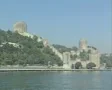 View of Ottoman castle from passing boat SD Footage