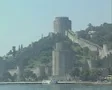 View of Ottoman castle from rear of passing boat SD Footage