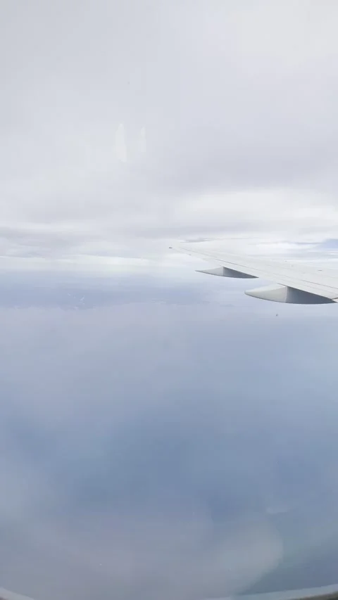 View Out of Airplane Window Stock Footage 273493255