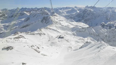 View out of a cablecar Stock Footage 68715333