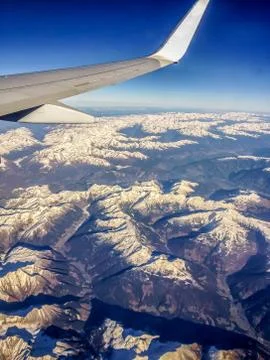 View out of the plane Stock Photos