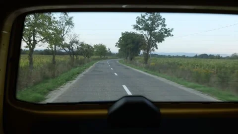 View Out Rear Window Of Van While Driving 스톡 동영상 267437000
