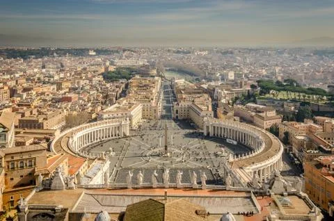 View out of the saint Peter over Rome Stock Photos