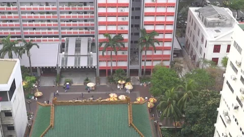 View Out From The Top Of The Hotel Stock Footage 243804526