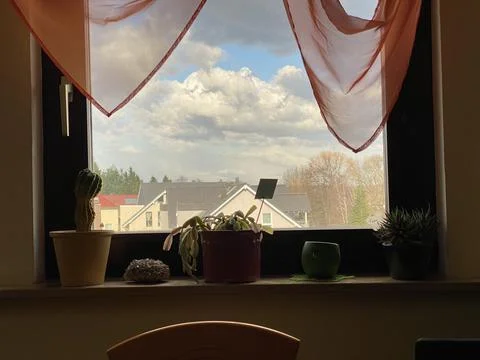 View out of the window Stock Photos