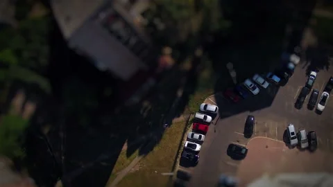 View out the window timelapse tilt shift 스톡 동영상 106487400