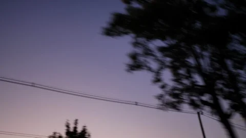 View outside car driving road trips travel in the night Stock Footage 99344429