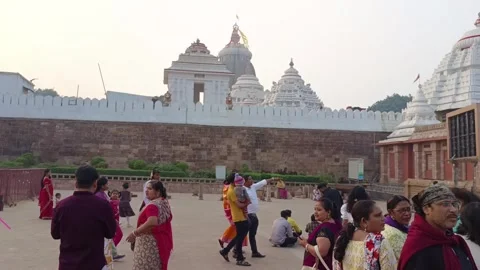 A view outside the Jagannath Temple complex 스톡 동영상 331114211