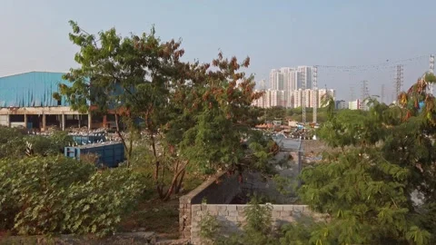 View outside the local train in Hyderabad. Stock Footage 150810997