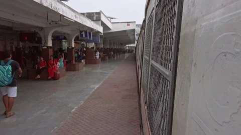 View outside the moving suburban train. Stock Footage 150813217