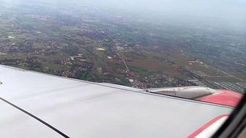 The view outside the plane if you look from the window Foto stock