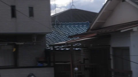 View Outside of Train Window (1) - Kyoto, Japan Stock Footage 94724409