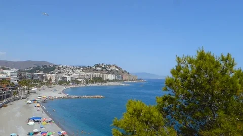 View over Almu?ecar, Spain 2 Stock Footage 89084522