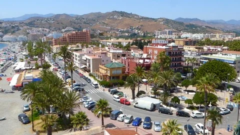 View over Almunecar, Spain Stock Footage 89084482