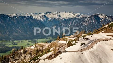 View over the Alps from the Loser place, Austria Stock Photos