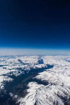 View over the alps 库存照片