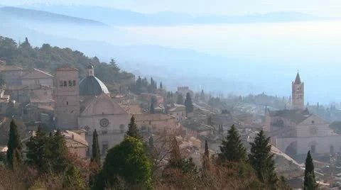 A view over Assisi, Italy. Stock-Footage 11508254