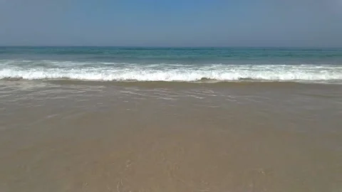 View over the atlantic ocean, Caparica, near Lisbon, Portugal Stock Footage 132510771