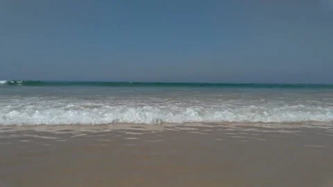 View over the atlantic ocean, Caparica, near Lisbon, Portugal Stock Footage 132510792