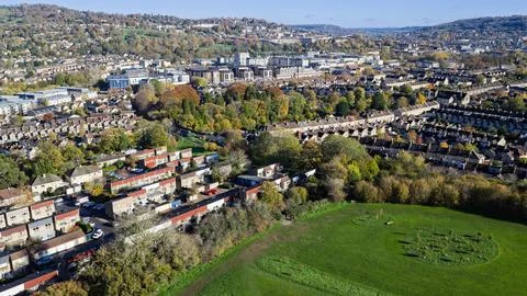 View over Bath from Brickfields Park. Stock Photos