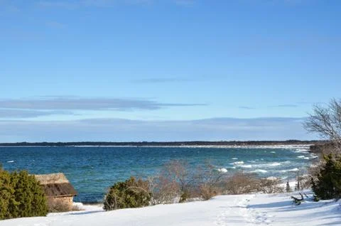 View over a bay Stock Photos