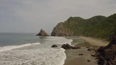 View over the beach Stock Footage 258001983