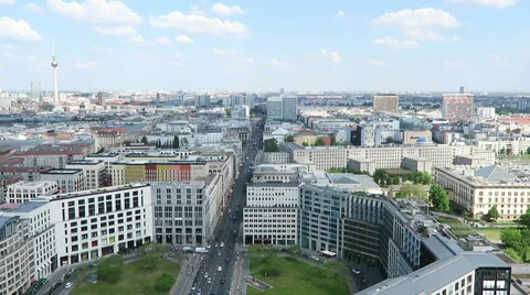 View over Berlin Mitte Cityscape around the Potsdamer Platz. 스톡 동영상 63168519