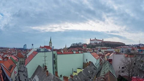 View over Bratislava Video stock 71141674