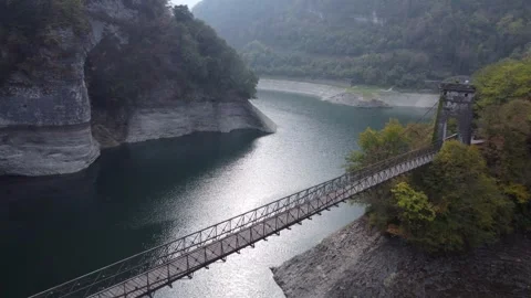 View over bridge over lake Video stock 250616208