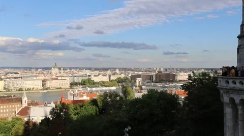 View over Budapest and the river Danube Stock-Footage 46754299