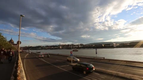 View over Budapest and the river Danube 動画素材 49357611