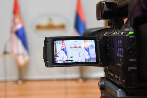 View over the camera in the National Assembly of the Republic of Serbia Stock Photos