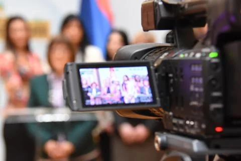 View over the camera in the National Assembly of the Republic of Serbia Stock Photos