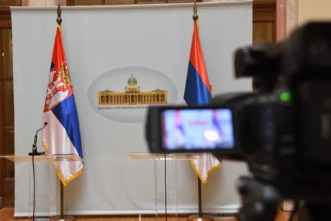 View over the camera in the National Assembly of the Republic of Serbia Stock Photos