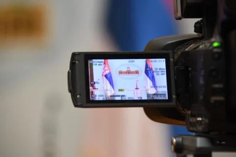 View over the camera in the National Assembly of the Republic of Serbia Stock Photos