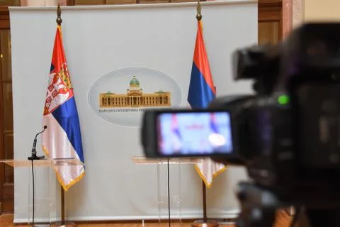View over the camera in the National Assembly of the Republic of Serbia Stock Photos