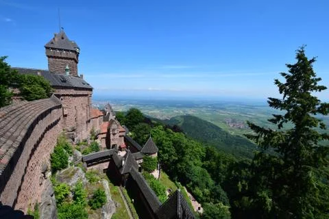 View over the castle walls Stock Photos