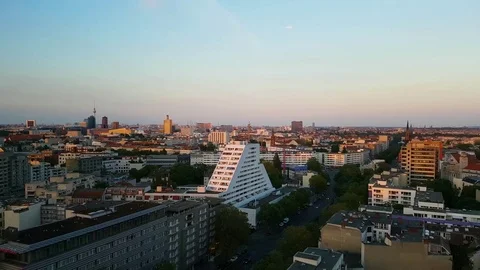 View over the city of Berlin, Germany Stock Footage 79856430