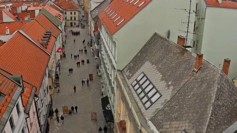 View over the city of Bratislava Stock-Footage 69078911