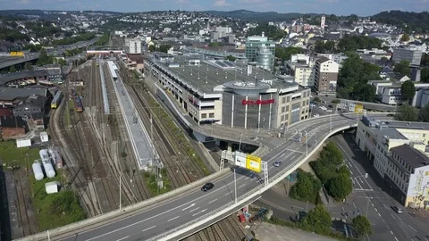 View over the city of Siegen, Germany Stock Footage 79665530